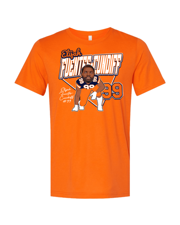 A t-shirt with an image of a baseball player holding a bat.