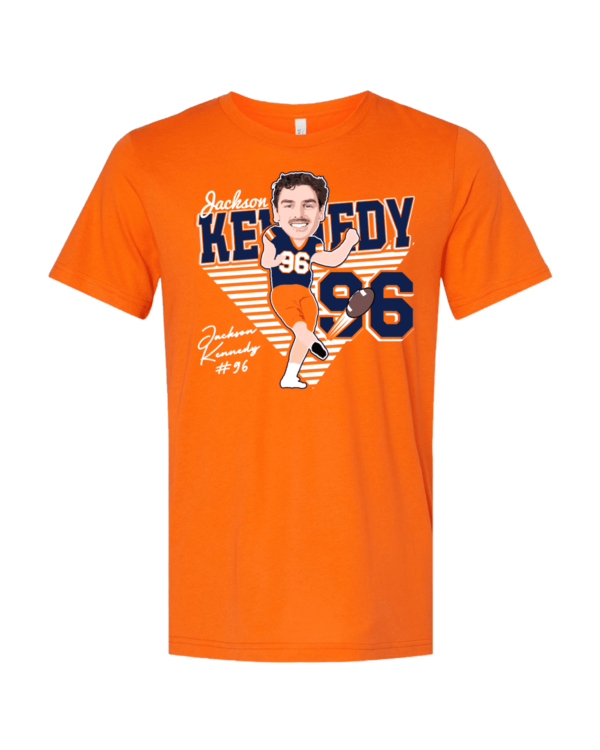 A t-shirt with an image of a baseball player.