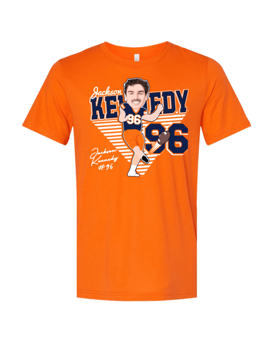 A t-shirt with an image of a baseball player.