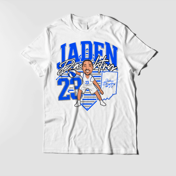 A white shirt with an image of a baseball player.