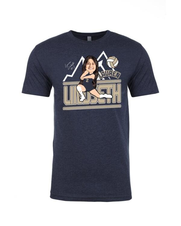 A t-shirt with an image of a woman on it.