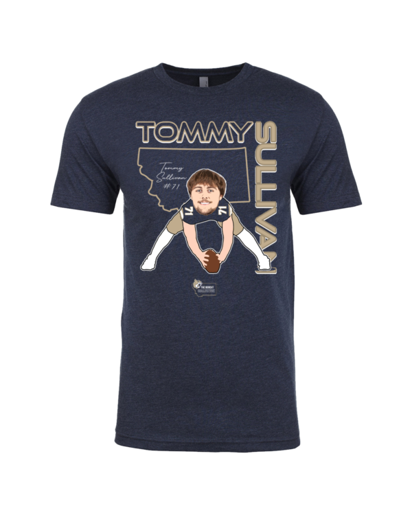 A picture of tommy wearing his baseball uniform.