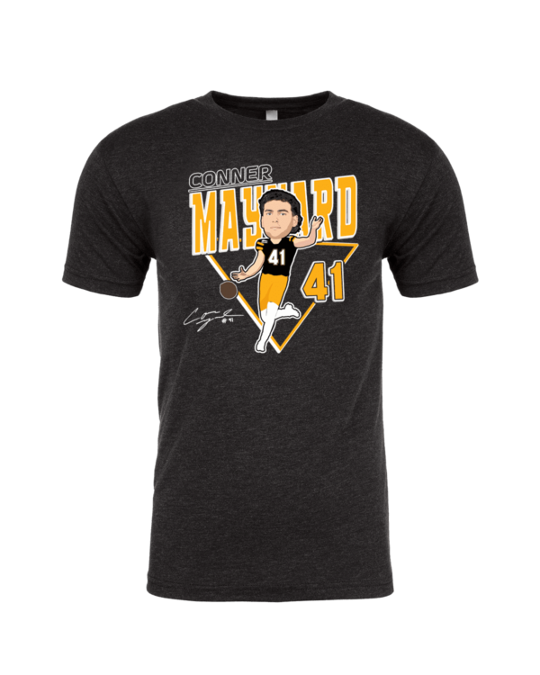 A black t-shirt with a picture of a man and the words " maynard 4 1 ".