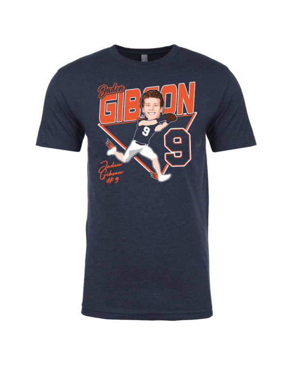 A t-shirt with a picture of a baseball player.