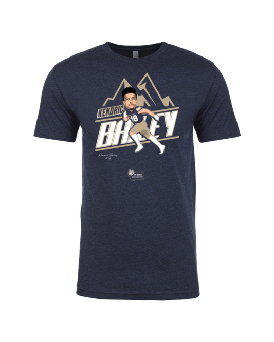 A t-shirt with a picture of a baseball player.