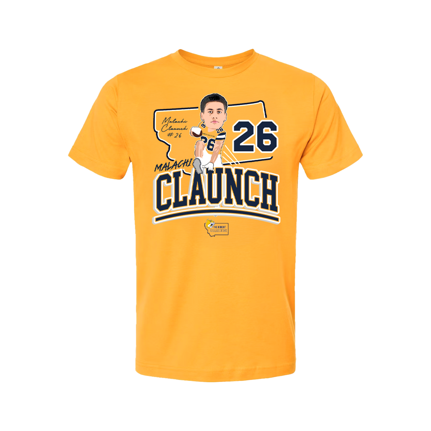 Malachi Claunch 2025 Shirt - Gold