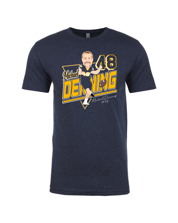 A t-shirt with a caricature of the boston bruins player